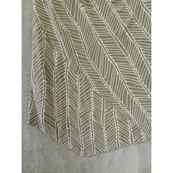 Chicos Travelers Top Sz 1 / M Slinky Liquid Knit Sleeveless Drape Green Beige - Picture 4 of 9